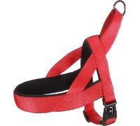Flamingo Harnais Norvegien Rouge pour Chien Anti Traction - Réfléchissant et Réglable - intérieur Doux pour Un Confort Maximum - Facile à Utiliser - A:36cm B:35-42cm