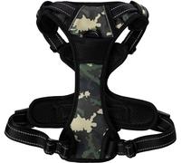 Flamingo Harnais pour Chien Balou Jungle Camouflage L - 60 à 85cm 25mm - Réglable en continu - avec Bandes réfléchissantes - avec Boucle à clic