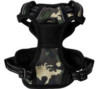 Flamingo Harnais pour Chien Balou Jungle Camouflage XS - 30 à 45cm 15mm - Réglable en continu - avec Bandes réfléchissantes - avec Boucle à clic