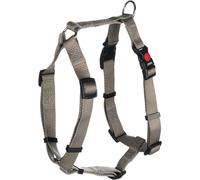 Flamingo Harnais pour Chien H Ziggi Greige M - 45 à 65cm 20mm - Réglable en continu - avec Anneau pour Attacher Une Laisse - avec Boucle à clic et Bouton de sécurité