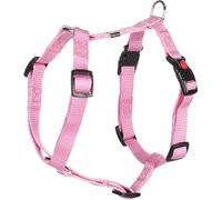 Flamingo Harnais pour Chien H Ziggi Rose M - 45 à 65cm 20mm - Réglable en continu - avec Anneau pour Attacher Une Laisse - avec Boucle à clic et verrou de sécurité