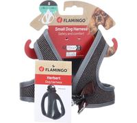 Flamingo Harnais pour Chien Step&Go Herbert - Brun Clair - Taille S - A:35cm B:40cm x 4mm - Idéal pour King Charles-Spaniël, Pinscher, Yorkshire, Papillon & Pékinois