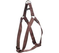 Flamingo Harnais pour Chien Step&Go Ziggi Brun XL - 60 à 90cm 25mm - Réglable en continu - avec Bandes réfléchissantes - avec Boucle à clic et verrou de sécurité