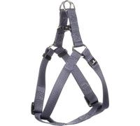 Flamingo Harnais pour Chien Step&Go Ziggi Granit Bleu S - 25 à 45cm 15mm - Réglable en continu - avec Bandes réfléchissantes - avec Boucle à clic et verrou de sécurité
