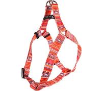 Flamingo Harnais Step&GO SYB Orange/Rose/Blanc M 45-60CM 20MM
