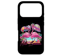 Flamingo Hello Summer Parasol de Plage Coque pour iPhone 17 Pro