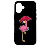 Flamingo Il pleut Parapluie Coque pour iPhone 16