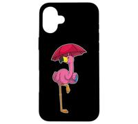 Flamingo Il pleut Parapluie Coque pour iPhone 16 Plus