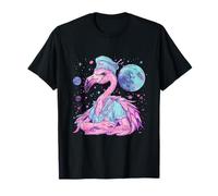 Flamingo Infirmière Space Moon Stéthoscope Soins de santé infirmiers T-Shirt