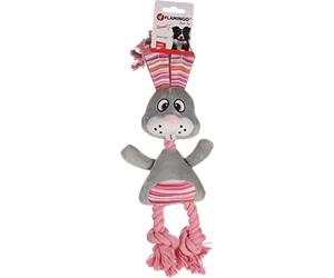 Flamingo JCHIEN PIENO Lapin en Peluche + Corde Gris 42CM