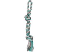 Flamingo Jim Corde De Tirage 2 Noeuds En Coton pour Chien 50cm blanc