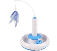 Flamingo Jouet Chat Plaque Plume Et Balle 20x20x29cm