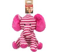 Flamingo Jouet Chien - Azor éléphant Rose XL - 28 cm - Peluche Douce et Velours côtelé - avec Squeaker et Bruit craquant - Design Original