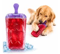 Flamingo Jouet chien Glace Wael Rouge 15,5 cm - TPR résistant - À remplir d'eau/congeler - Crépitant