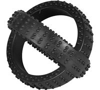 Flamingo Jouet Chien Indestructible - Gladiator Cross Ball Noir - Extra résistant - Ø 13,5 cm