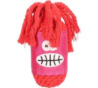 Flamingo Jouet Chien - Jonas Corde & Rollo Fikky Rouge - S 7×7×19 cm - Coton - avec pouic-pouic - Jeu interactif