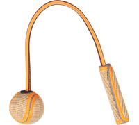 Flamingo Jouet Chien Juru Corde À Tirer avec Balle Beige & Orange Fluo 59cm