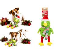 FLAMINGO Jouet Chien - Noel Viviana Oiseau Vert - Peluche Douce - avec Squeaker - pour Plus de Plaisir de Jeu - Vert - 21 x 11 x 31 cm