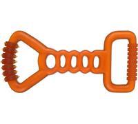 Flamingo Jouet Chien - Rubba Balle à poignées Brune - extrêmement Flexible - 100% Caoutchouc Naturel - L 28,5 × l 13,3 × H 3 cm