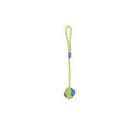 Flamant Jouet Pour Chien Nœud Balle Corde 50Cm Bleu/Jaune Flottant