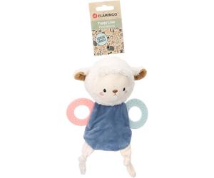 FLAMINGO Jouet Chiot Kobe Mouton Couverture CÂLINE Bleu 16,5x8x25CM