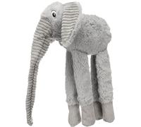 Flamingo Jouet Hida Éléphant Pattes Longues Gris - 55 cm - Peluche Douce - pour Chiens