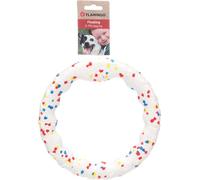 Flamingo Jouet Kona Anneau Blanc pour Chien - 23x23x2,7cm - Durable, Polyvalent et Résistant - Idéal pour Jeux de Lancer et Mastication