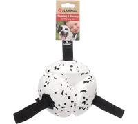 FLAMINGO Jouet KONA ETPU Balle avec Ribbons Blanc/Noir 15CM