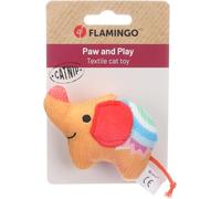 Flamingo Jouet pour Chat Nitz Éléphant Orange en Tissu avec Catnip 8,8cm