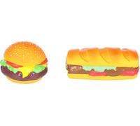 Flamingo Jouet pour Chien Brefa - Hamburger Sandwich Jaune - Idéal pour Bouledogue Français, Jack Russell, Beagle et Shih Tzu