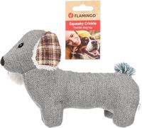 Flamingo Jouet pour Chien « Britta Chien Gris » - Idéal pour Labrador, Beagle, Bouledogue Français et Jack Russell, Robuste et interactif
