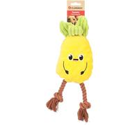 Flamingo Jouet pour Chien Bubto Ananas Jaune avec Corde - 12,5x7,5x33cm - avec couineur
