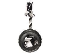 Flamingo Jouet pour Chien Caoutchouc Gladiator Pneus +Câble Noir Remorqueurs