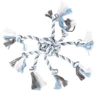 Flamingo Jouet pour Chien Coton Jim Balle nouée Pieuvre Bleu/Blanc/Gris