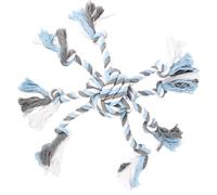 Flamingo Jouet pour Chien Coton Jim Balle nouée Pieuvre Bleu/Blanc/Gris