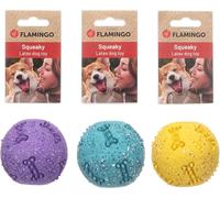 Flamingo Jouet pour Chien Freckles Balle 7,5cm - Caoutchouc TPR Résistant - Texturée et Rebondissante - Jouet de Lancer/Mastication pour Votre Chiens - Plusieurs Couleurs, Pas de Choix Possible
