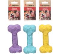Flamingo Jouet pour Chien Freckles Os M - 15x6,8x4,3cm - Caoutchouc TPR Résistant - Jouet à Mâcher, Lancer et Nettoyage Dentaire - pour Petits et Moyens Chiens - Pas de Choix Possible