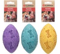 Flamingo Jouet pour Chien Freckles Rugby L 14x8x8cm - Caoutchouc TPR Résistant - Texturée et Rebondissante - Jouet de Lancer/Mastication pour Votre Chiens - Pas de Choix Possible