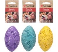 Flamingo Jouet pour Chien Freckles Rugby S 11,8x6,8x6,8cm - Caoutchouc TPR Résistant - Texturée et Rebondissante - Jouet de Lancer/Mastication pour Votre Chiens - Pas de Choix Possible