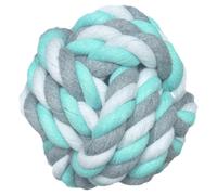 Flamingo Jouet Pour Chien Jim Ball Nœud En Coton Menthe/Blanc 15 Cm
