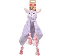 Flamingo Jouet pour Chien Kokko Lapin Pourpre - Peluche avec Corde et Bruit - 40x40x8cm - Jouet Interactif pour Petits et Moyens Chiens - Mâchouiller et Jouer