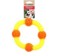 Flamingo Jouet pour Chien Lipa TPU Anneau avec balles Jaune/Orange - 19x19x4,9cm - Flottant