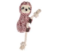 Flamingo Jouet pour Chien Paresseux Avec Câble 12,5x9x30 CM Vieux Rose Couineur