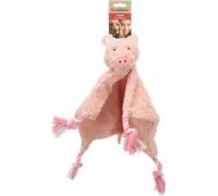 Flamingo Jouet pour Chien Poppo Cochon Rose - Peluche avec Corde et Bruit - 40x40x8cm - Jouet Interactif pour Petits et Moyens Chiens - Mâchouiller et Jouer