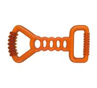FLAMINGO Jouet Chien - Rubba Balle à poignées Brune - extrêmement Flexible - 100% Caoutchouc Naturel - L 28,5 × l 13,3 × H 3 cm