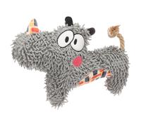 Flamingo Jouet pour Chien Saffia Rhino Gris 22x5,5x16,5cm Avec Câble & Couineur
