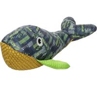 Flamingo Jouet pour Chien Siwi Baleine Vert - Peluche Douce avec Bruit - 17x28x12cm - Jouet Sonore, idéal pour Petits et Moyens Chiens - Compagnon de Jeu et de Sieste