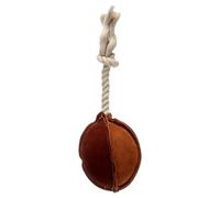 Flamingo Jouet pour Chien Swa Rugby Cuir Braun 32cm Hygiène Dentaire Pouët-pouët