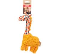 FLAMINGO Jouet pour Chiens Saffia Girafe Ocre - 21x6x30cm - avec Corde et couinement - Résistant et Amusant pour Mastication et Jeux Actifs