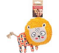 FLAMINGO Jouet pour Chiens Saffia Lion Ocre - 22x6x18cm - avec Corde et couinement - Résistant et Amusant pour Mastication et Jeux Actifs